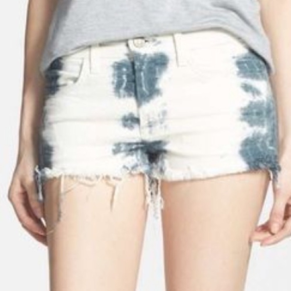 Wildfox Lara Tie Dye Cutoff Denim Jean Shorts Women's Size 27